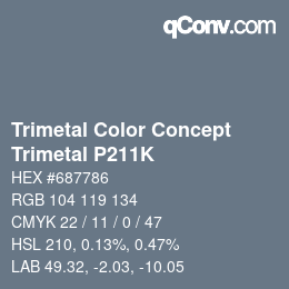 Código de color: Trimetal Color Concept - Trimetal P211K | qconv.com