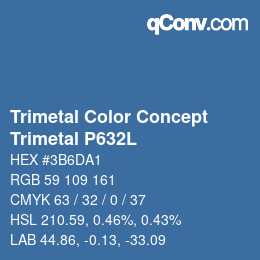 Color code: Trimetal Color Concept - Trimetal P632L | qconv.com