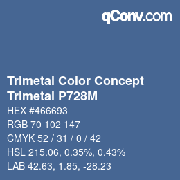 カラーコード: Trimetal Color Concept - Trimetal P728M | qconv.com