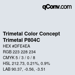 Farbcode: Trimetal Color Concept - Trimetal P804C | qconv.com