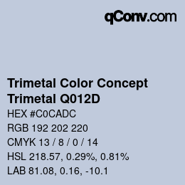 Código de color: Trimetal Color Concept - Trimetal Q012D | qconv.com