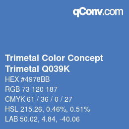 カラーコード: Trimetal Color Concept - Trimetal Q039K | qconv.com