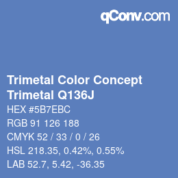 Color code: Trimetal Color Concept - Trimetal Q136J | qconv.com