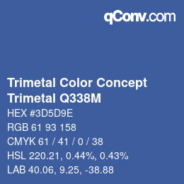 Color code: Trimetal Color Concept - Trimetal Q338M | qconv.com