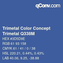 カラーコード: Trimetal Color Concept - Trimetal Q338M | qconv.com