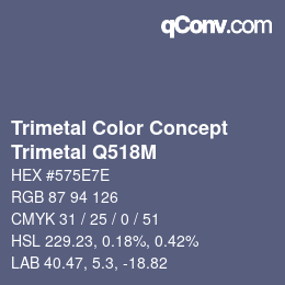 Código de color: Trimetal Color Concept - Trimetal Q518M | qconv.com