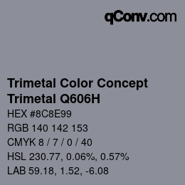 Color code: Trimetal Color Concept - Trimetal Q606H | qconv.com