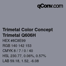 Código de color: Trimetal Color Concept - Trimetal Q606H | qconv.com