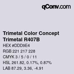 Color code: Trimetal Color Concept - Trimetal R407B | qconv.com