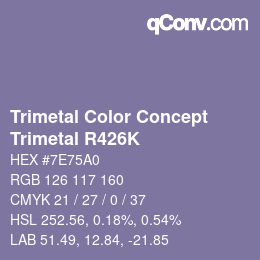 Color code: Trimetal Color Concept - Trimetal R426K | qconv.com