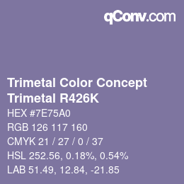 カラーコード: Trimetal Color Concept - Trimetal R426K | qconv.com