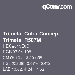 Color code: Trimetal Color Concept - Trimetal R507M | qconv.com