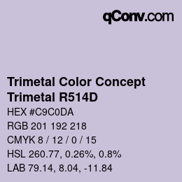 カラーコード: Trimetal Color Concept - Trimetal R514D | qconv.com