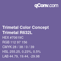 カラーコード: Trimetal Color Concept - Trimetal R632L | qconv.com