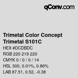 カラーコード: Trimetal Color Concept - Trimetal S101C | qconv.com