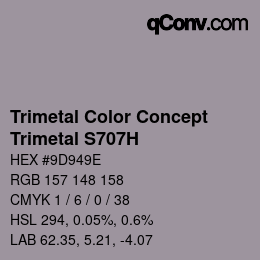 カラーコード: Trimetal Color Concept - Trimetal S707H | qconv.com