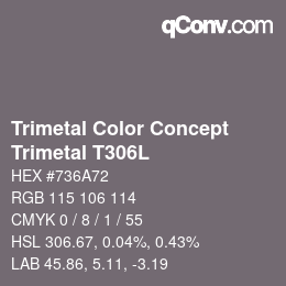 Color code: Trimetal Color Concept - Trimetal T306L | qconv.com