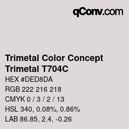 Farbcode: Trimetal Color Concept - Trimetal T704C | qconv.com