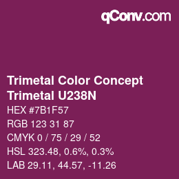 カラーコード: Trimetal Color Concept - Trimetal U238N | qconv.com