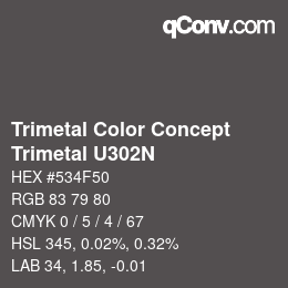 Farbcode: Trimetal Color Concept - Trimetal U302N | qconv.com