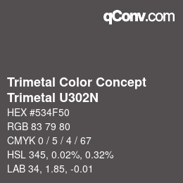 Farbcode: Trimetal Color Concept - Trimetal U302N | qconv.com