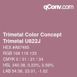 Color code: Trimetal Color Concept - Trimetal U822J | qconv.com