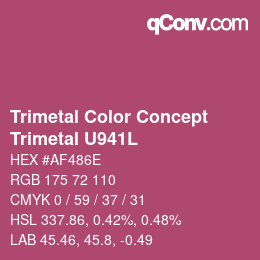 Color code: Trimetal Color Concept - Trimetal U941L | qconv.com