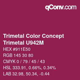 Color code: Trimetal Color Concept - Trimetal U942M | qconv.com