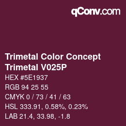 Color code: Trimetal Color Concept - Trimetal V025P | qconv.com