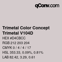 Color code: Trimetal Color Concept - Trimetal V104D | qconv.com