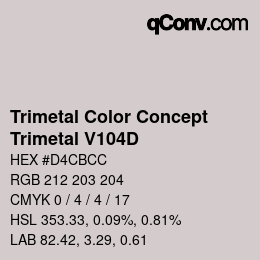 カラーコード: Trimetal Color Concept - Trimetal V104D | qconv.com