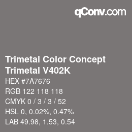 Color code: Trimetal Color Concept - Trimetal V402K | qconv.com