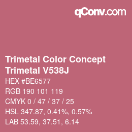 カラーコード: Trimetal Color Concept - Trimetal V538J | qconv.com