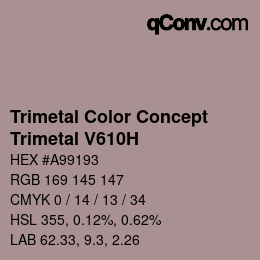 Color code: Trimetal Color Concept - Trimetal V610H | qconv.com