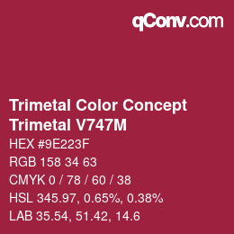 カラーコード: Trimetal Color Concept - Trimetal V747M | qconv.com