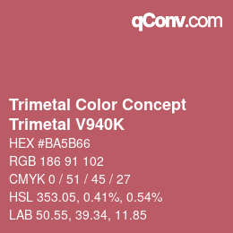 カラーコード: Trimetal Color Concept - Trimetal V940K | qconv.com