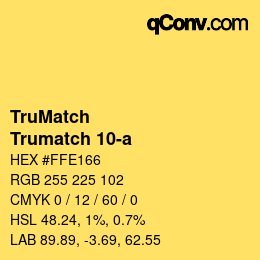 Code couleur: TruMatch - Trumatch 10-a | qconv.com