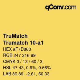 Código de color: TruMatch - Trumatch 10-a1 | qconv.com