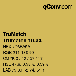 Color code: TruMatch - Trumatch 10-a4 | qconv.com