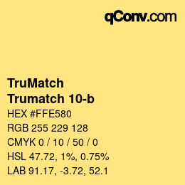 Color code: TruMatch - Trumatch 10-b | qconv.com