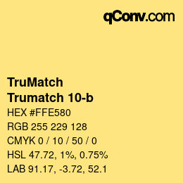 Code couleur: TruMatch - Trumatch 10-b | qconv.com