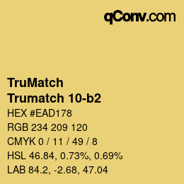 Color code: TruMatch - Trumatch 10-b2 | qconv.com