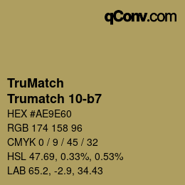 Código de color: TruMatch - Trumatch 10-b7 | qconv.com