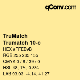 Color code: TruMatch - Trumatch 10-c | qconv.com