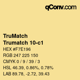 Color code: TruMatch - Trumatch 10-c1 | qconv.com