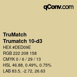 Código de color: TruMatch - Trumatch 10-d3 | qconv.com