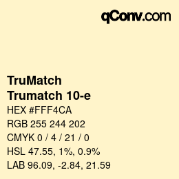 Código de color: TruMatch - Trumatch 10-e | qconv.com