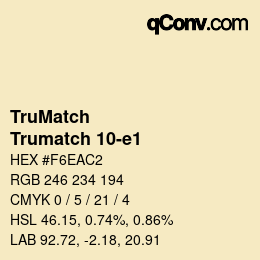 Código de color: TruMatch - Trumatch 10-e1 | qconv.com