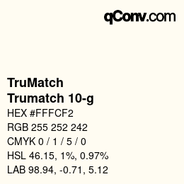 Farbcode: TruMatch - Trumatch 10-g | qconv.com