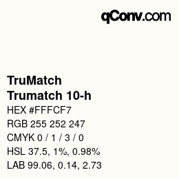 Farbcode: TruMatch - Trumatch 10-h | qconv.com